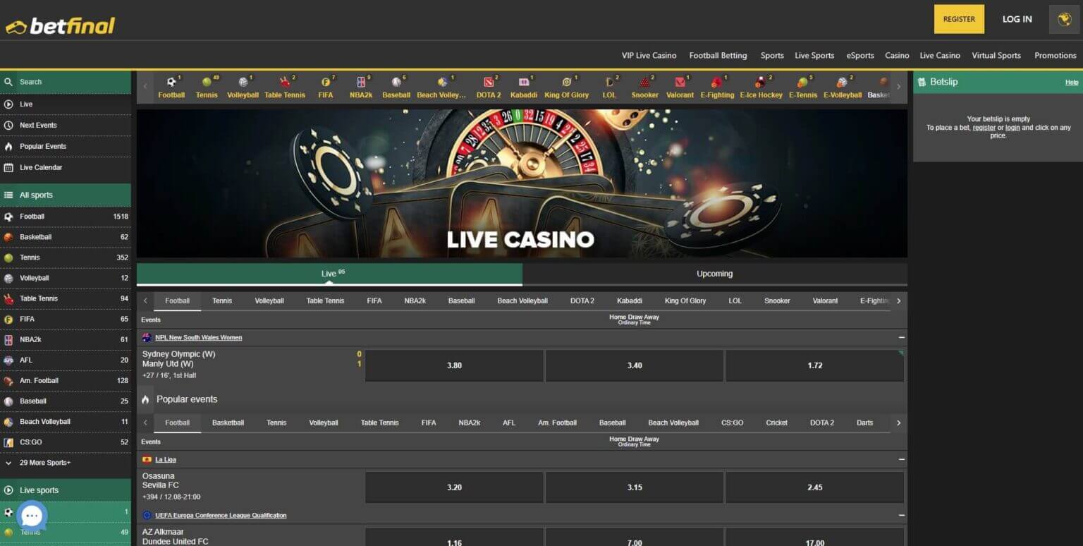 betfinal casino promotions