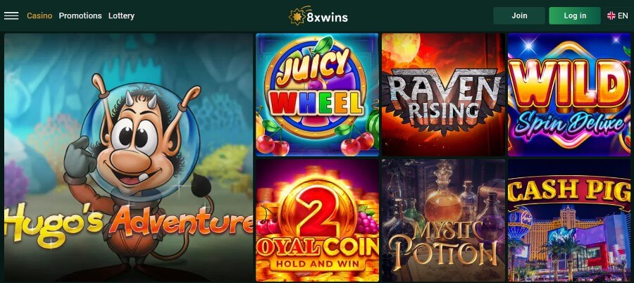 8xwins casino slots section