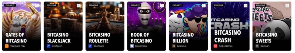 bitcasino exclusive games uae casinos