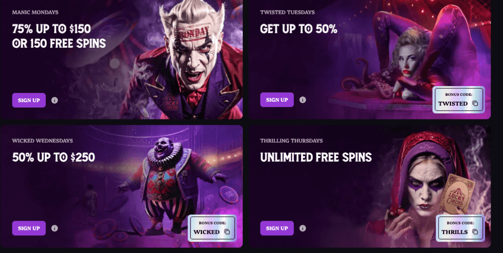 luckycircus casino free spins bonus uae online casinos