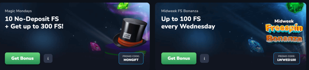 luckywins free spins bonus uae casinos