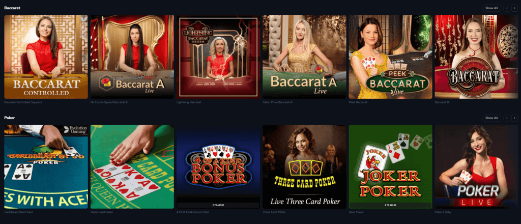 luckywins live casino games uae casinos