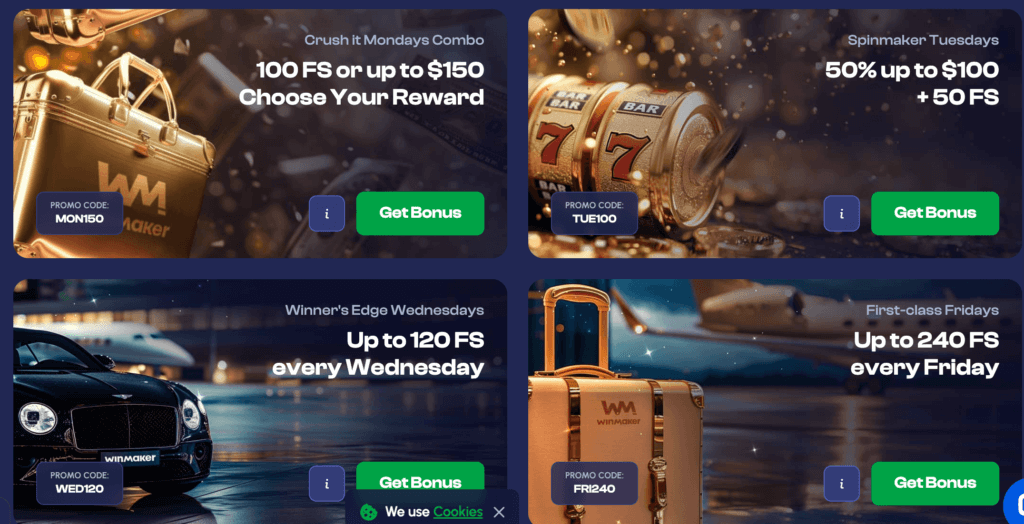 winmaker casino reload bonus uae online casinos