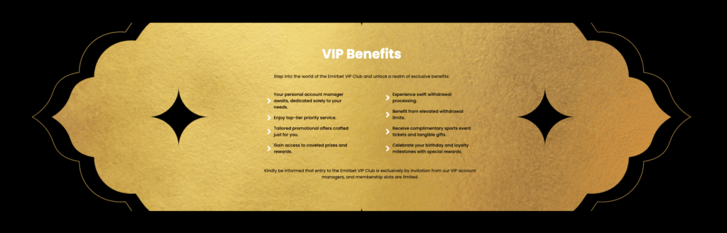 emirbet vip program uae online casinos