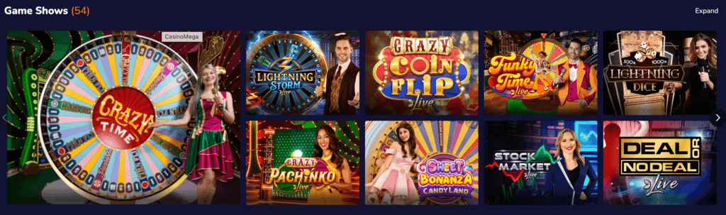 casinomega game shows uae online casinos